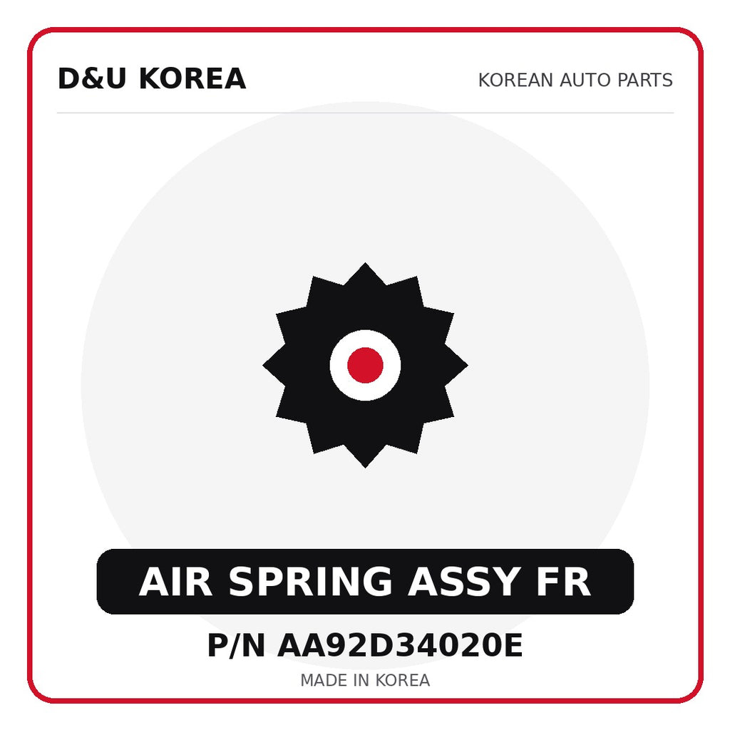 Genuine Mobis AIR SPRING ASSY FR AA92D34020E - Korean auto parts from D&U Korea