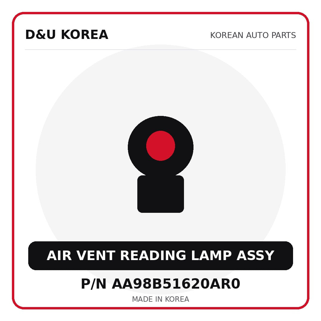 Genuine Mobis AIR VENT READING LAMP ASSY AA98B51620AR0 for Korean vehicles | D&U Korea