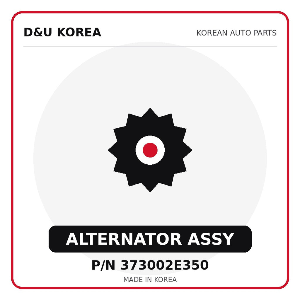 Genuine Mobis ALTERNATOR ASSY 373002E350 for Korean vehicles | D&U Korea