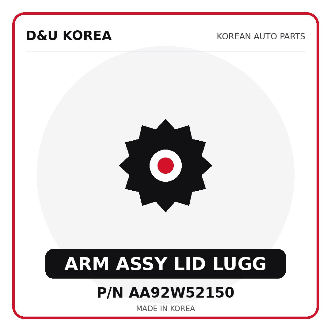 Genuine Mobis ARM ASSY LID LUGG AA92W52150 for Korean vehicles | D&U Korea