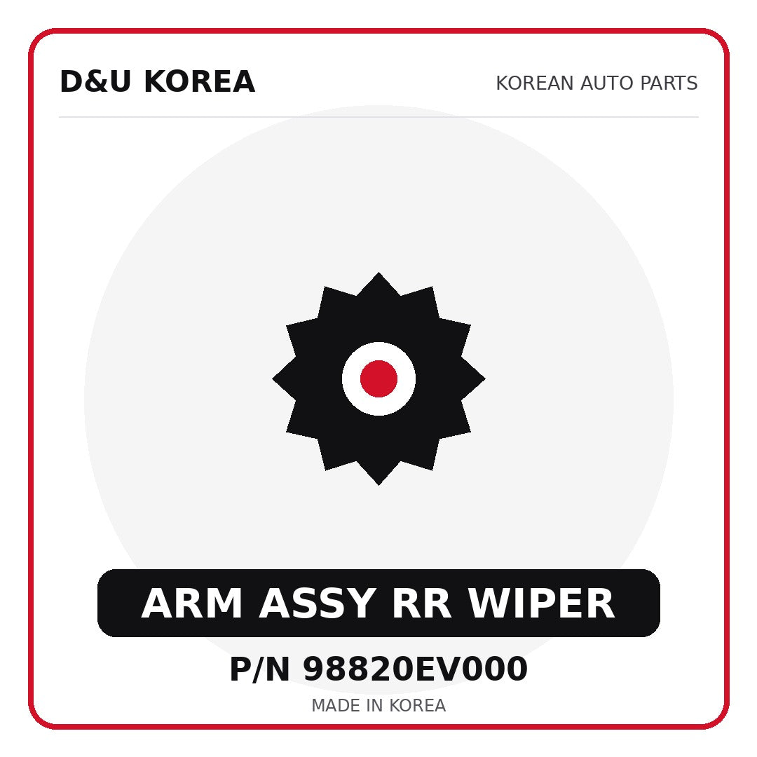 Genuine Mobis ARM ASSY RR WIPER 98820EV000 for Korean vehicles | D&U Korea
