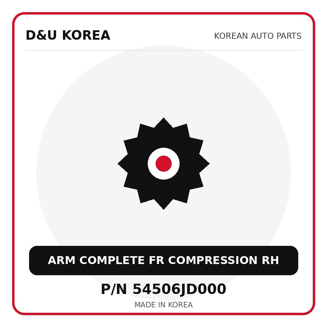 Genuine Mobis ARM COMPLETE FR COMPRESSION RH 54506JD000 - Korean auto parts from D&U Korea