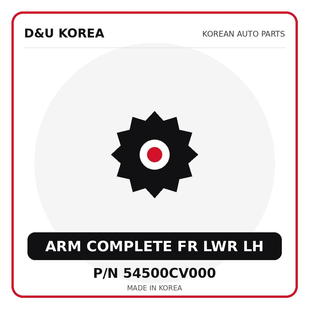 Genuine Mobis ARM COMPLETE FR LWR LH 54500CV000 - Korean auto parts from D&U Korea