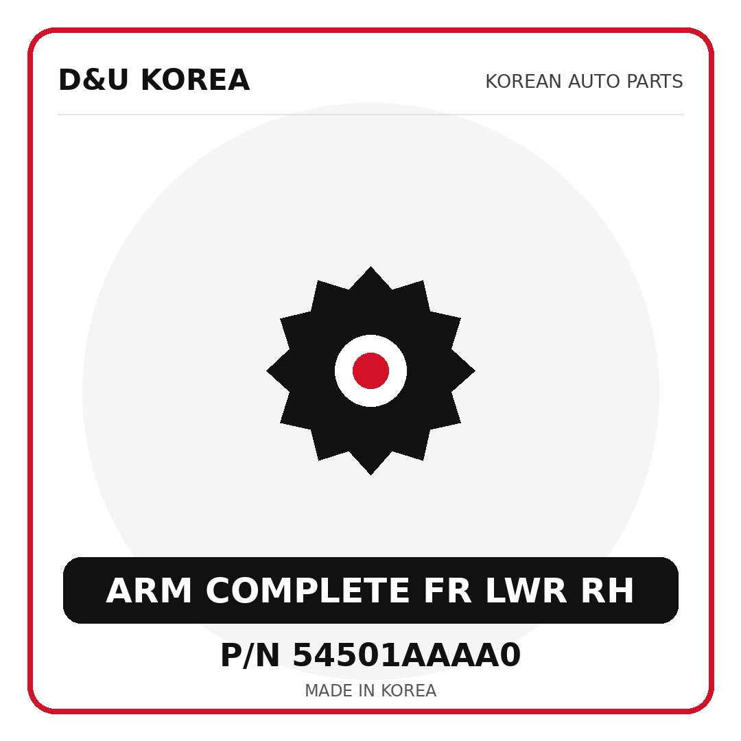 Genuine Mobis ARM COMPLETE FR LWR RH 54501AAAA0 - Korean auto parts from D&U Korea