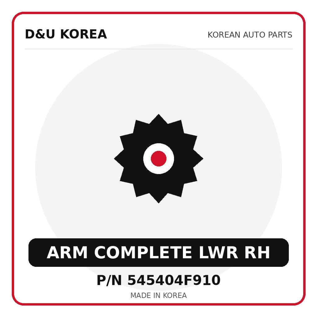 Genuine Mobis ARM COMPLETE LWR RH 545404F910 - Korean auto parts from D&U Korea