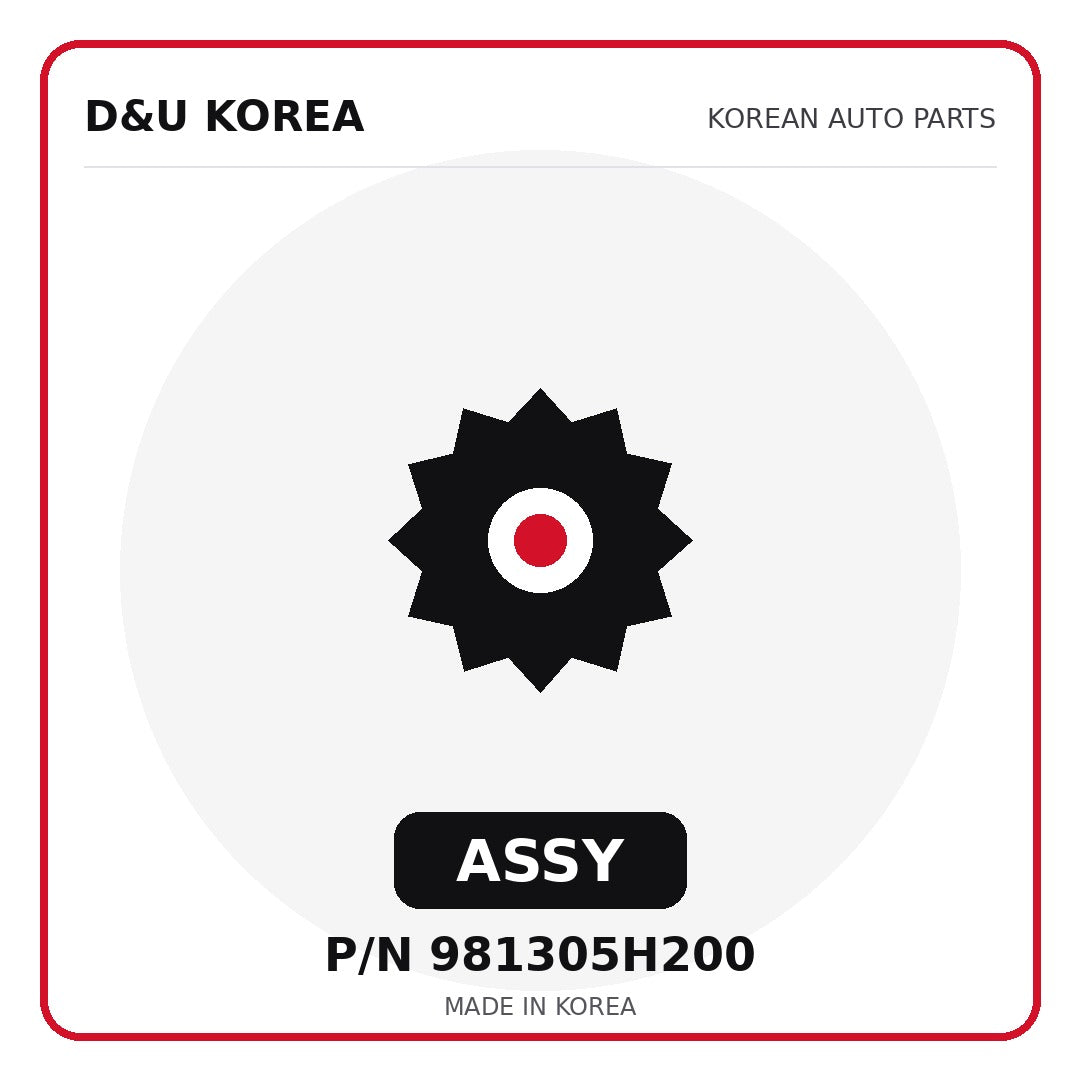 Genuine Mobis ASSY 981305H200 for Korean vehicles | D&U Korea