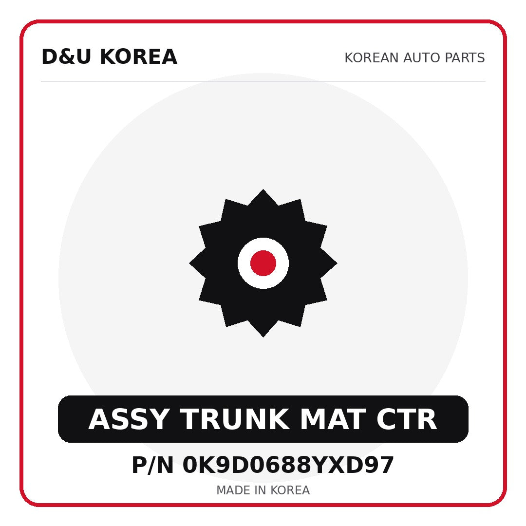 Genuine Mobis ASSY TRUNK MAT CTR 0K9D0688YXD97 - Korean auto parts from D&U Korea