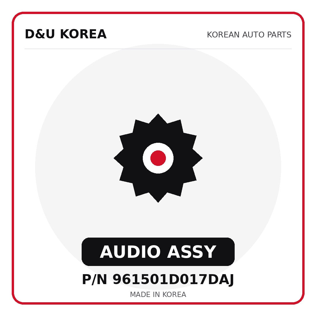 Genuine Mobis AUDIO ASSY 961501D017DAJ for Korean vehicles | D&U Korea
