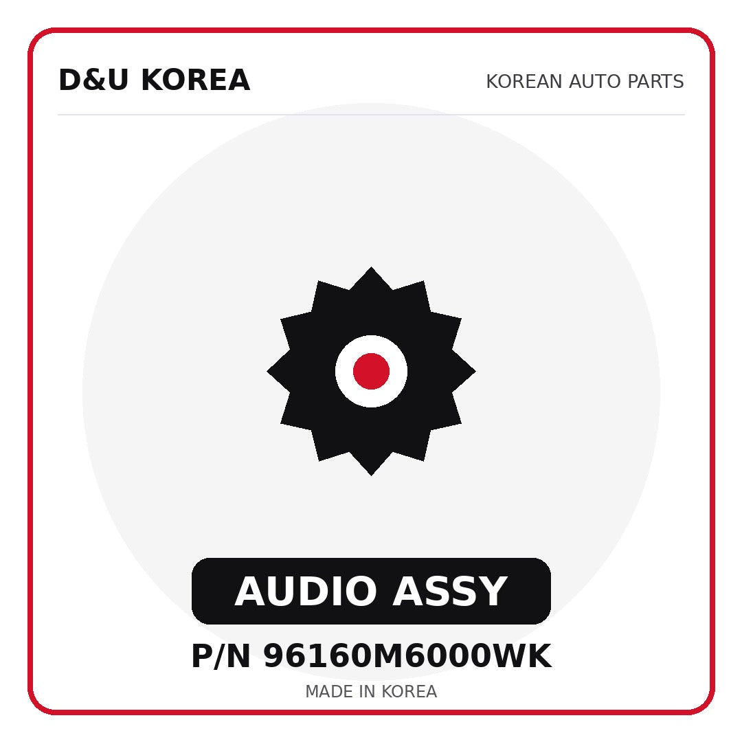Genuine Mobis AUDIO ASSY 96160M6000WK for Korean vehicles | D&U Korea