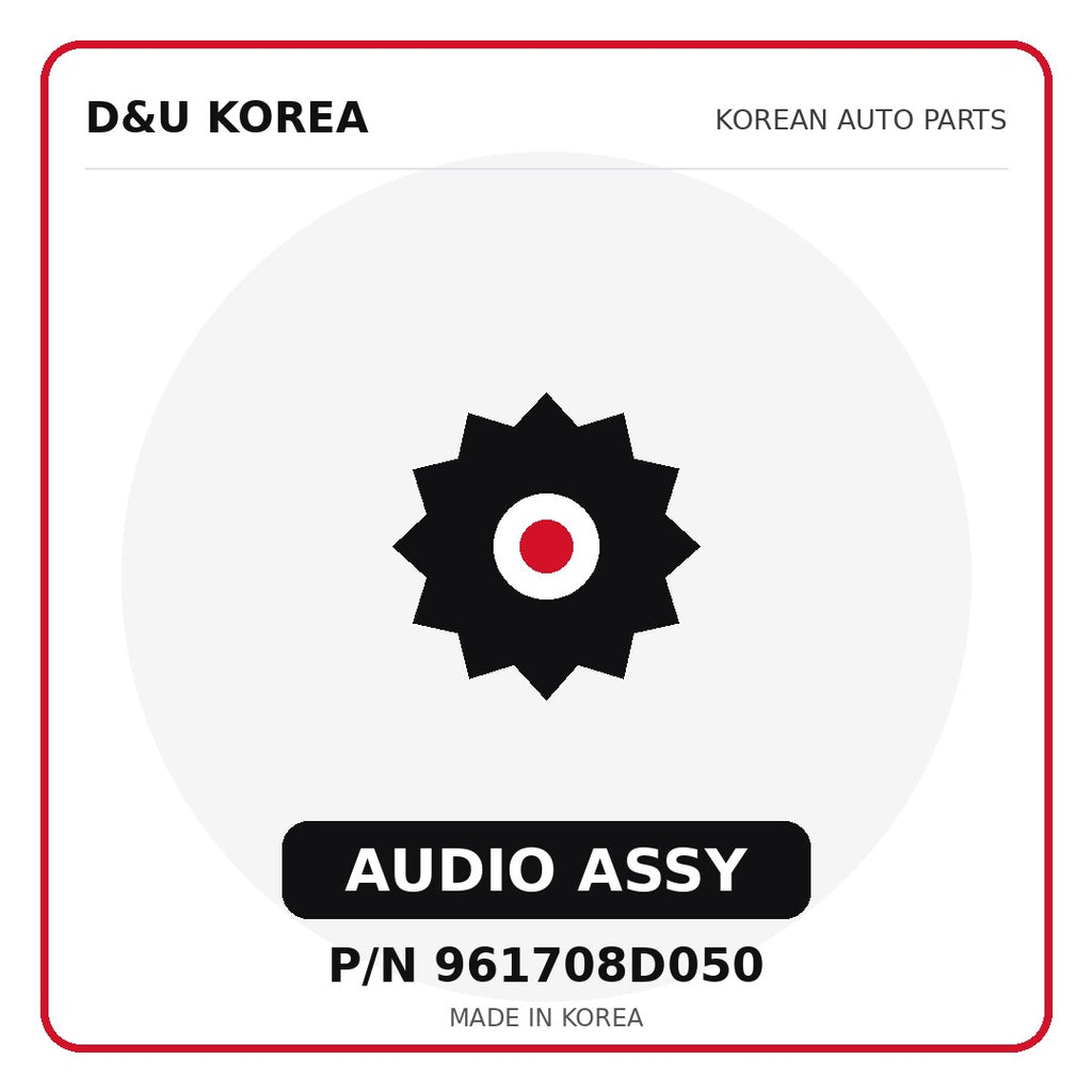 Genuine Mobis AUDIO ASSY 961708D050 for Korean vehicles | D&U Korea