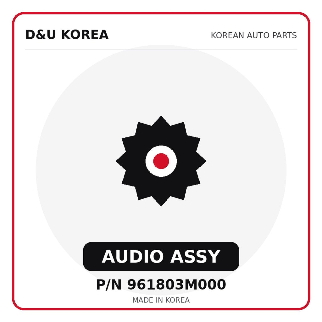 Genuine Mobis AUDIO ASSY 961803M000 for Korean vehicles | D&U Korea