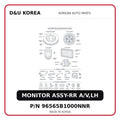 MONITOR ASSY-RR A/V,LH