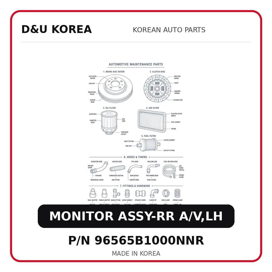 MONITOR ASSY-RR A/V,LH