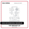 HOSE ASSY-WINDSHIELD WASHER,RH