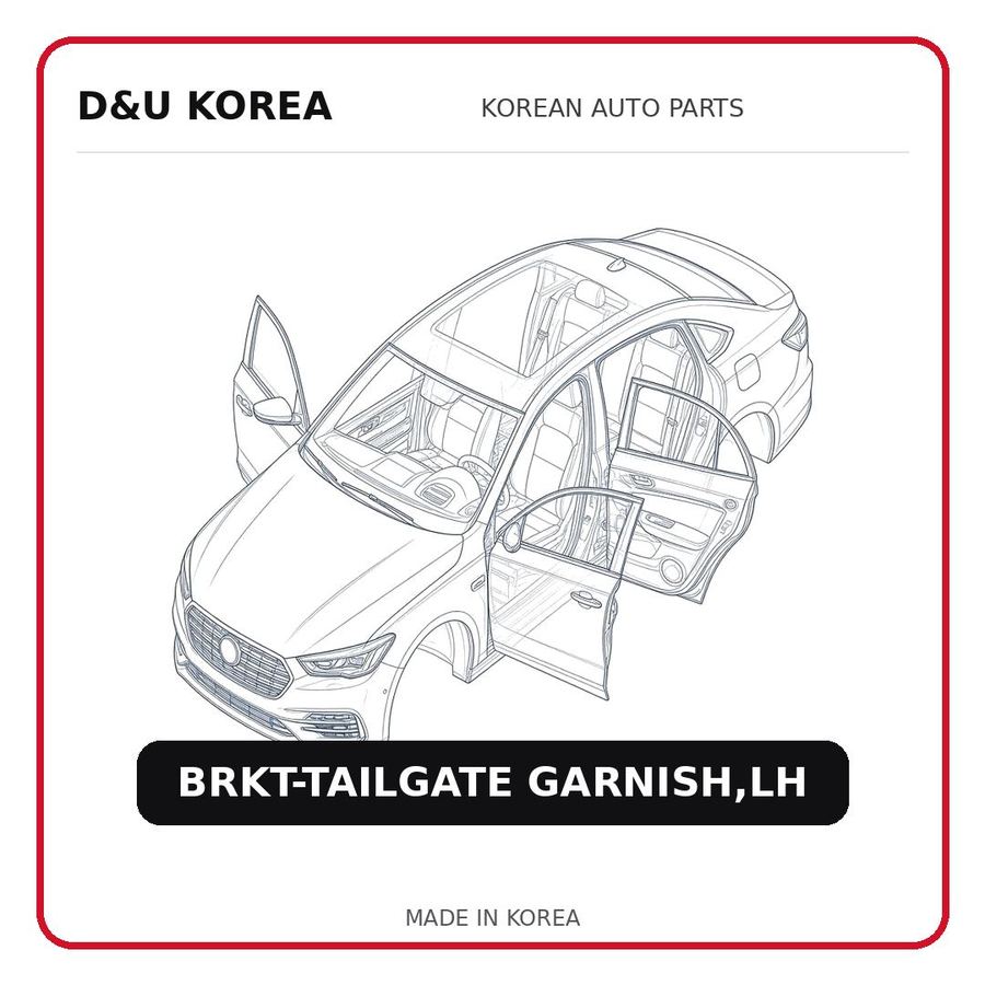BRKT-TAILGATE GARNISH,LH