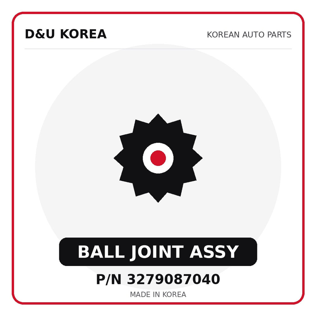 Genuine Mobis BALL JOINT ASSY 3279087040 - Korean auto parts from D&U Korea