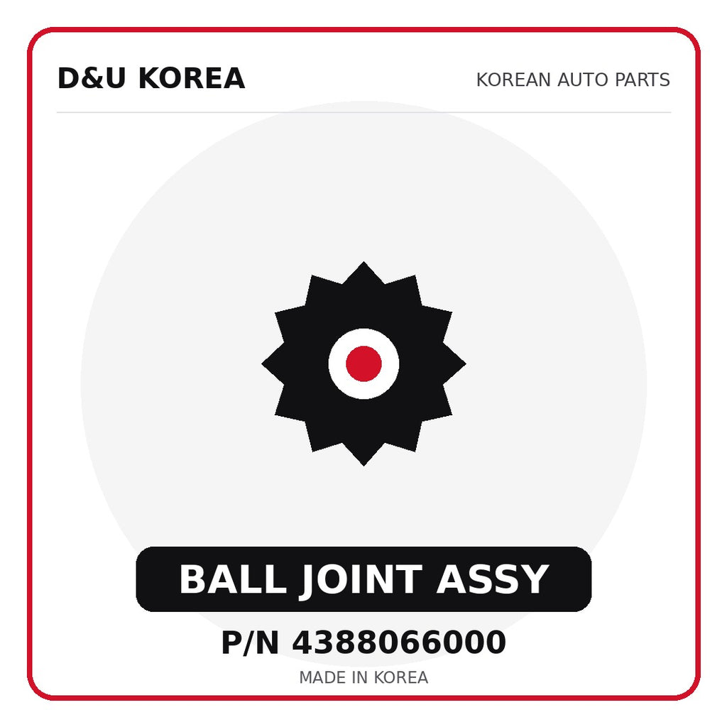 Genuine Mobis BALL JOINT ASSY 4388066000 - Korean auto parts from D&U Korea