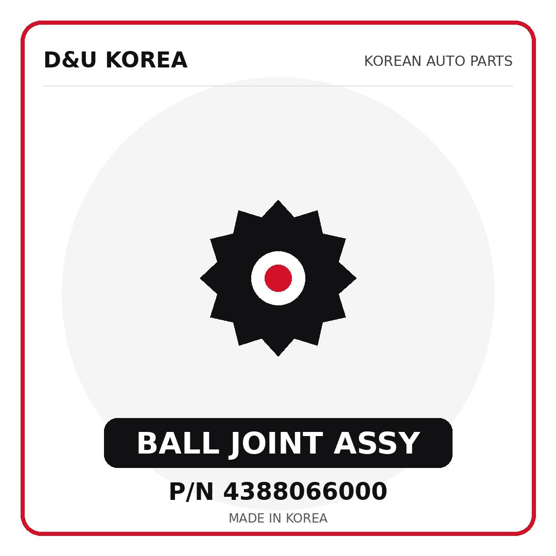 Genuine Mobis BALL JOINT ASSY 4388066000 - Korean auto parts from D&U Korea