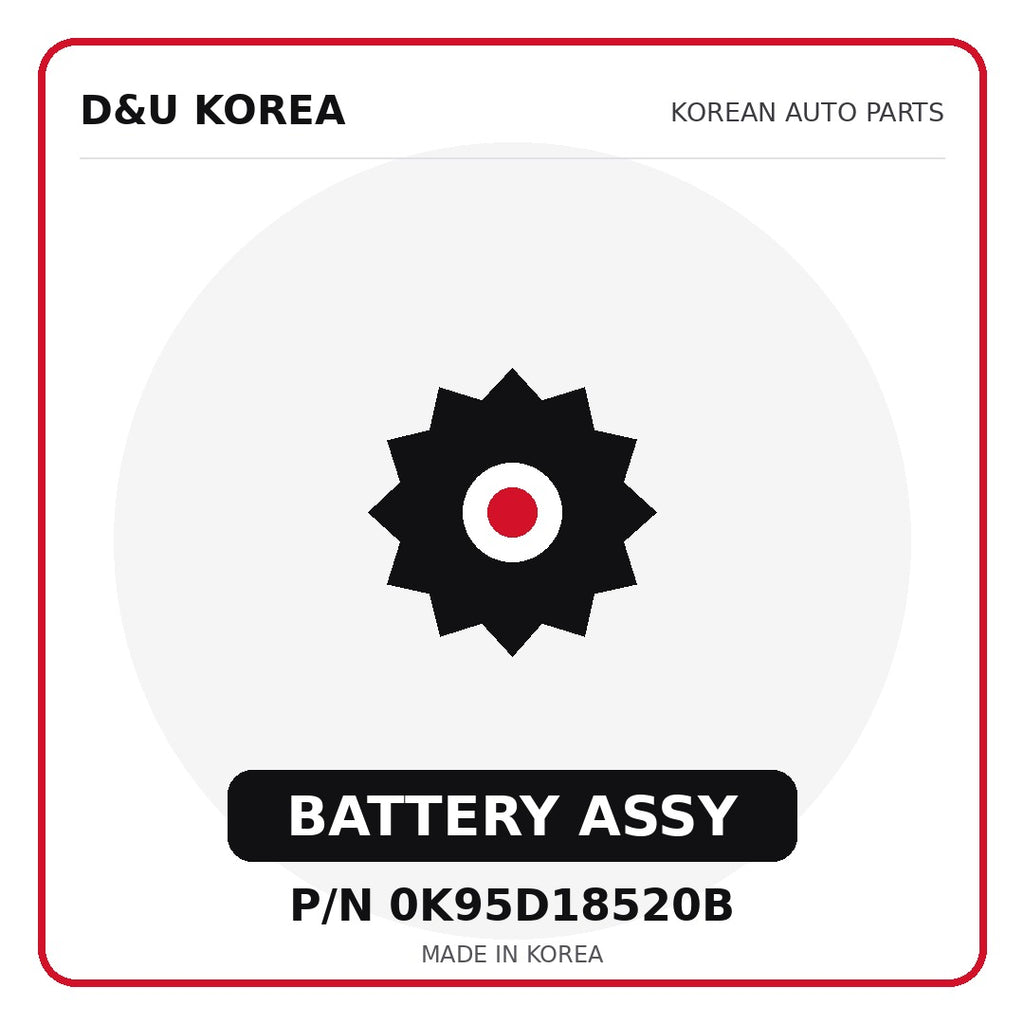Genuine Mobis BATTERY ASSY 0K95D18520B for Korean vehicles | D&U Korea