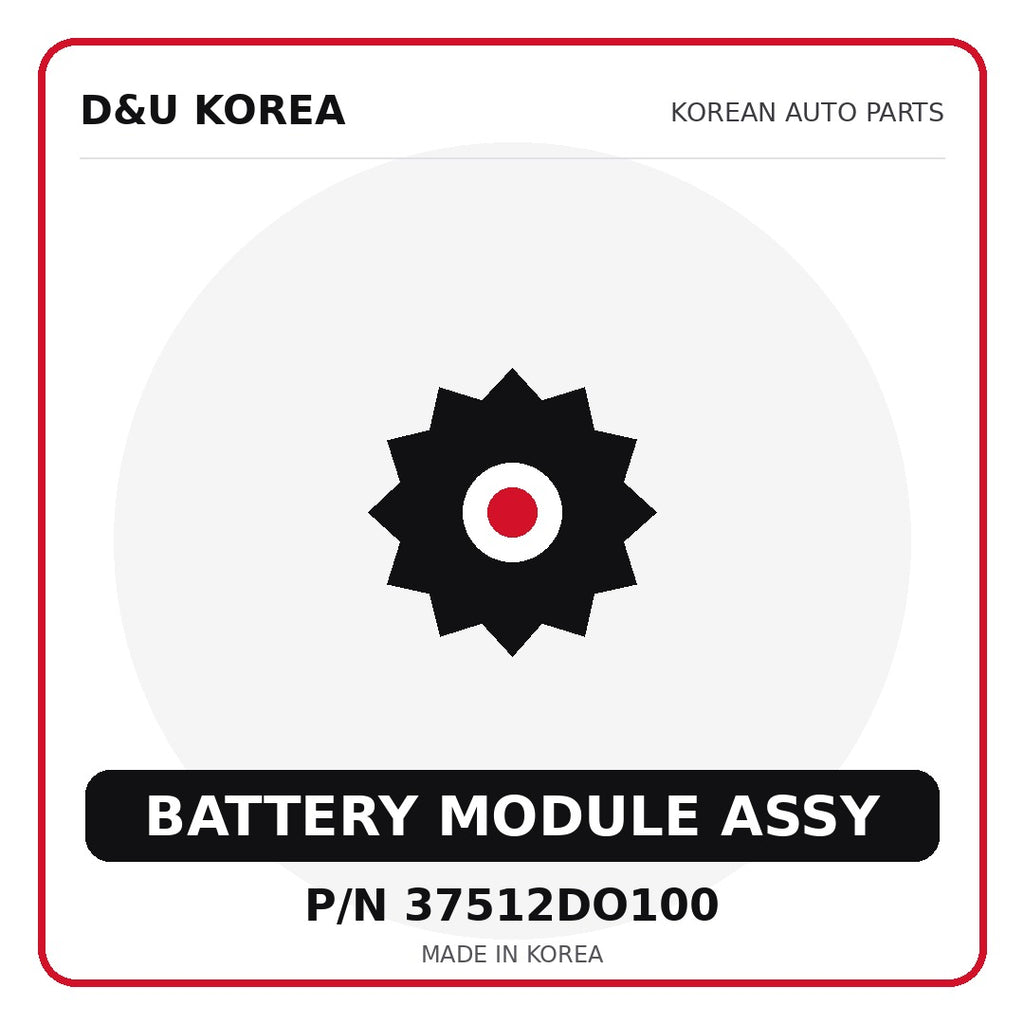 Genuine Mobis BATTERY MODULE ASSY 37512DO100 - Korean auto parts from D&U Korea