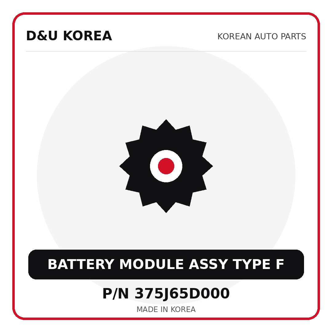 Genuine Mobis BATTERY MODULE ASSY TYPE F 375J65D000 - Korean auto parts from D&U Korea