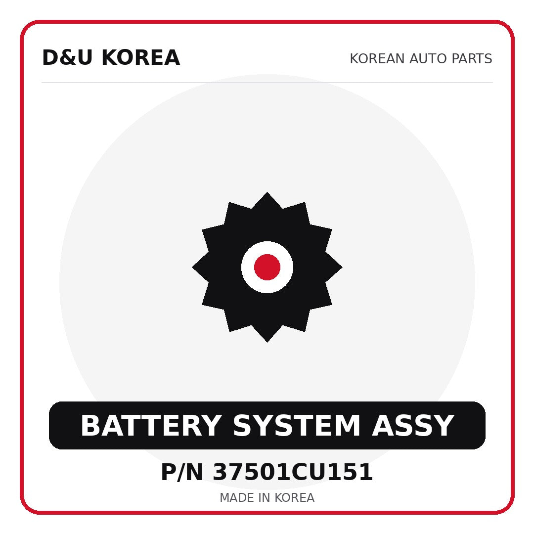 Genuine Mobis BATTERY SYSTEM ASSY 37501CU151 for Korean vehicles | D&U Korea