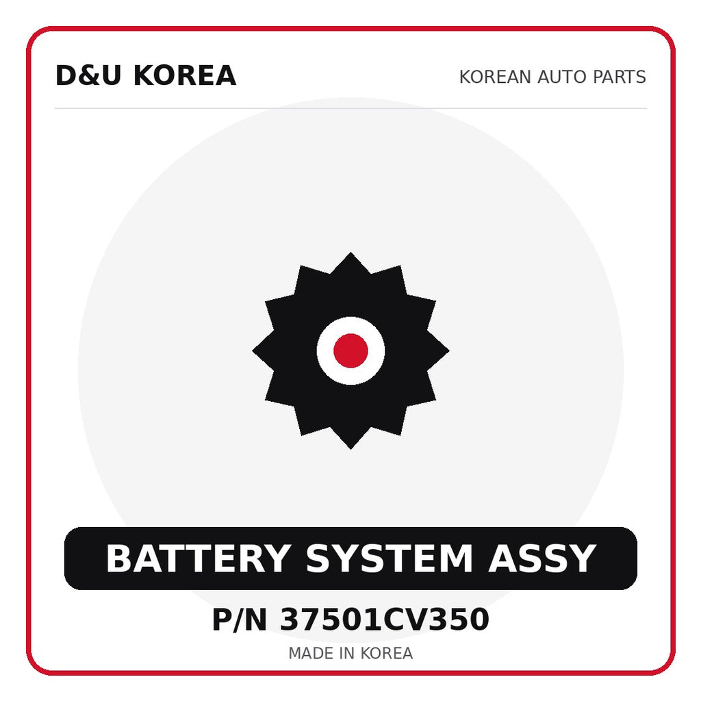 Genuine Mobis BATTERY SYSTEM ASSY 37501CV350 - Korean auto parts from D&U Korea