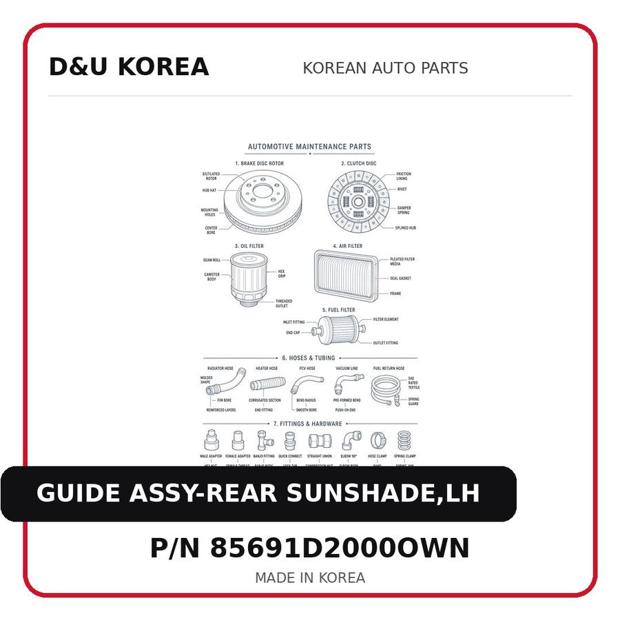 GUIDE ASSY-REAR SUNSHADE,LH