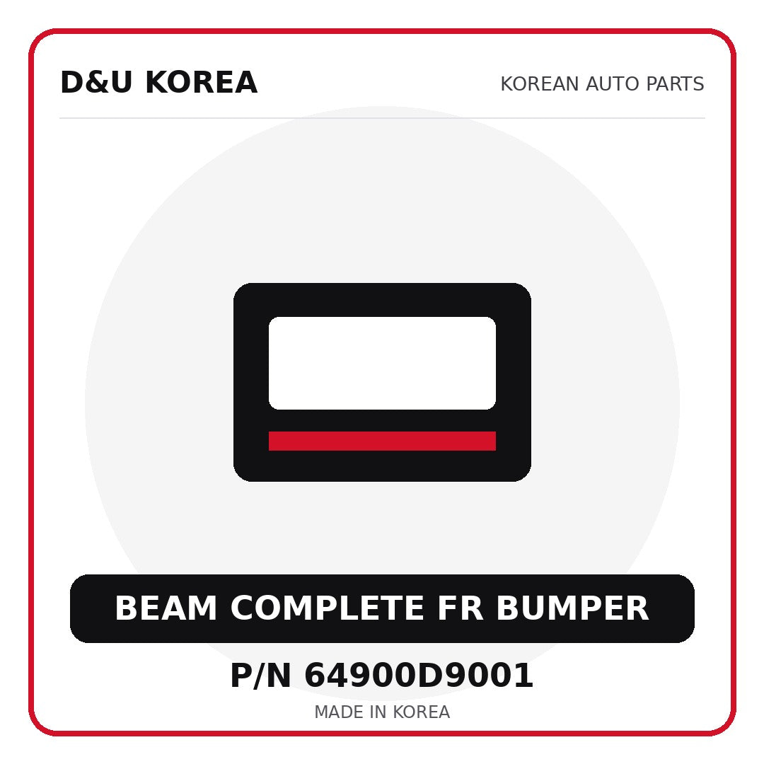 Genuine Mobis BEAM COMPLETE FR BUMPER 64900D9001 - Korean auto parts from D&U Korea