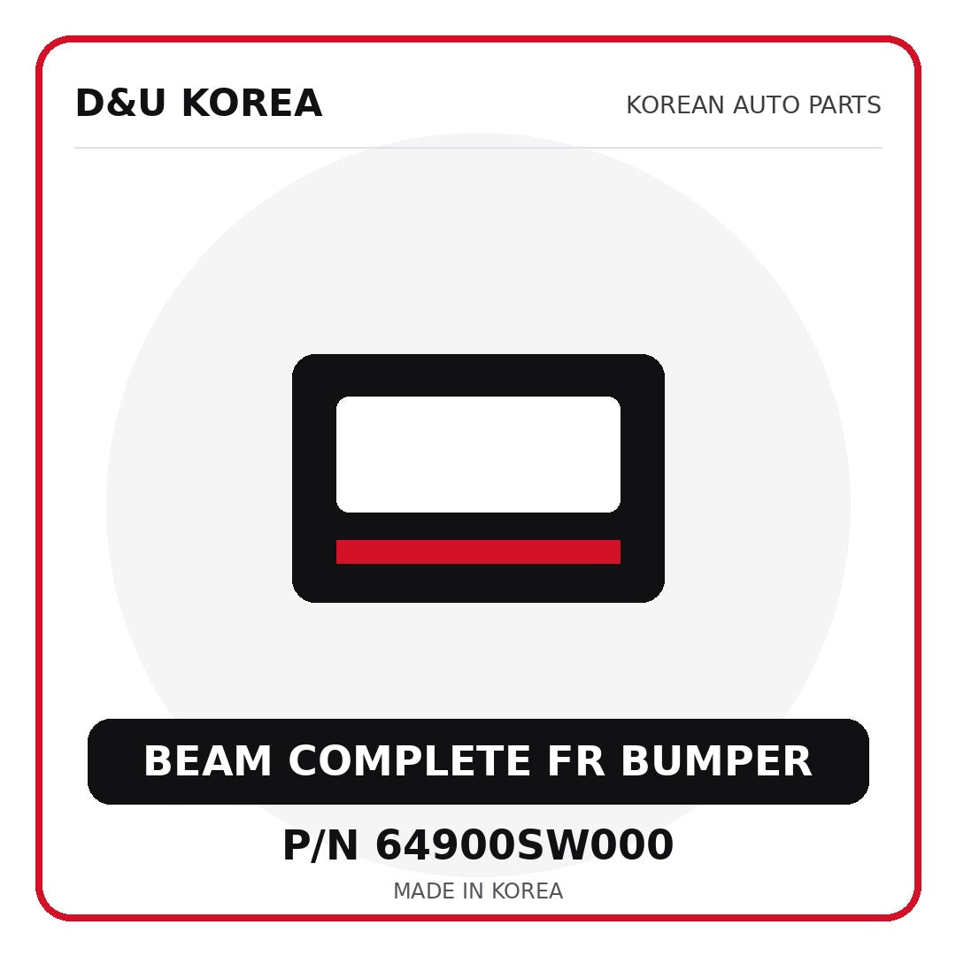 Genuine Mobis BEAM COMPLETE FR BUMPER 64900SW000 - Korean auto parts from D&U Korea