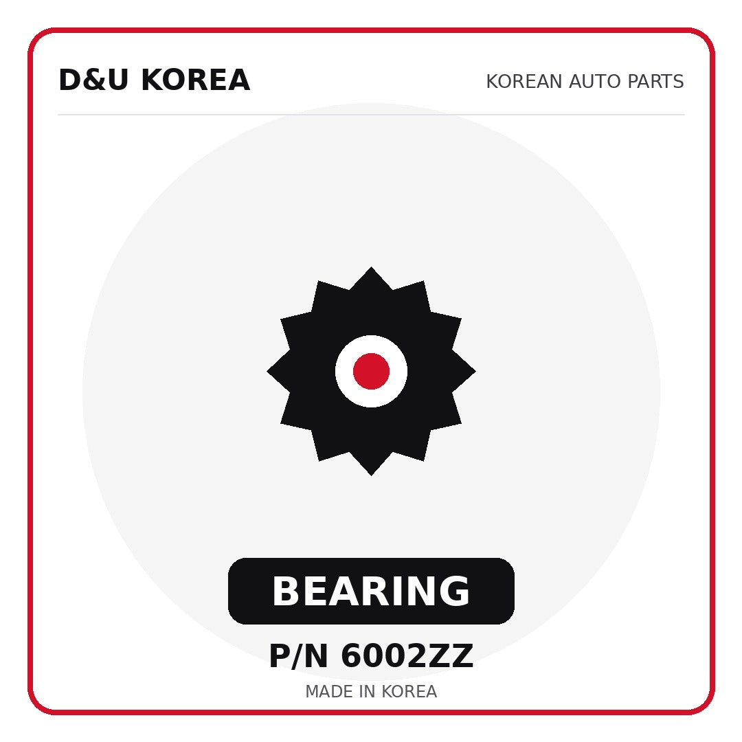 Genuine Mobis BEARING 6002ZZ for Korean vehicles | D&U Korea