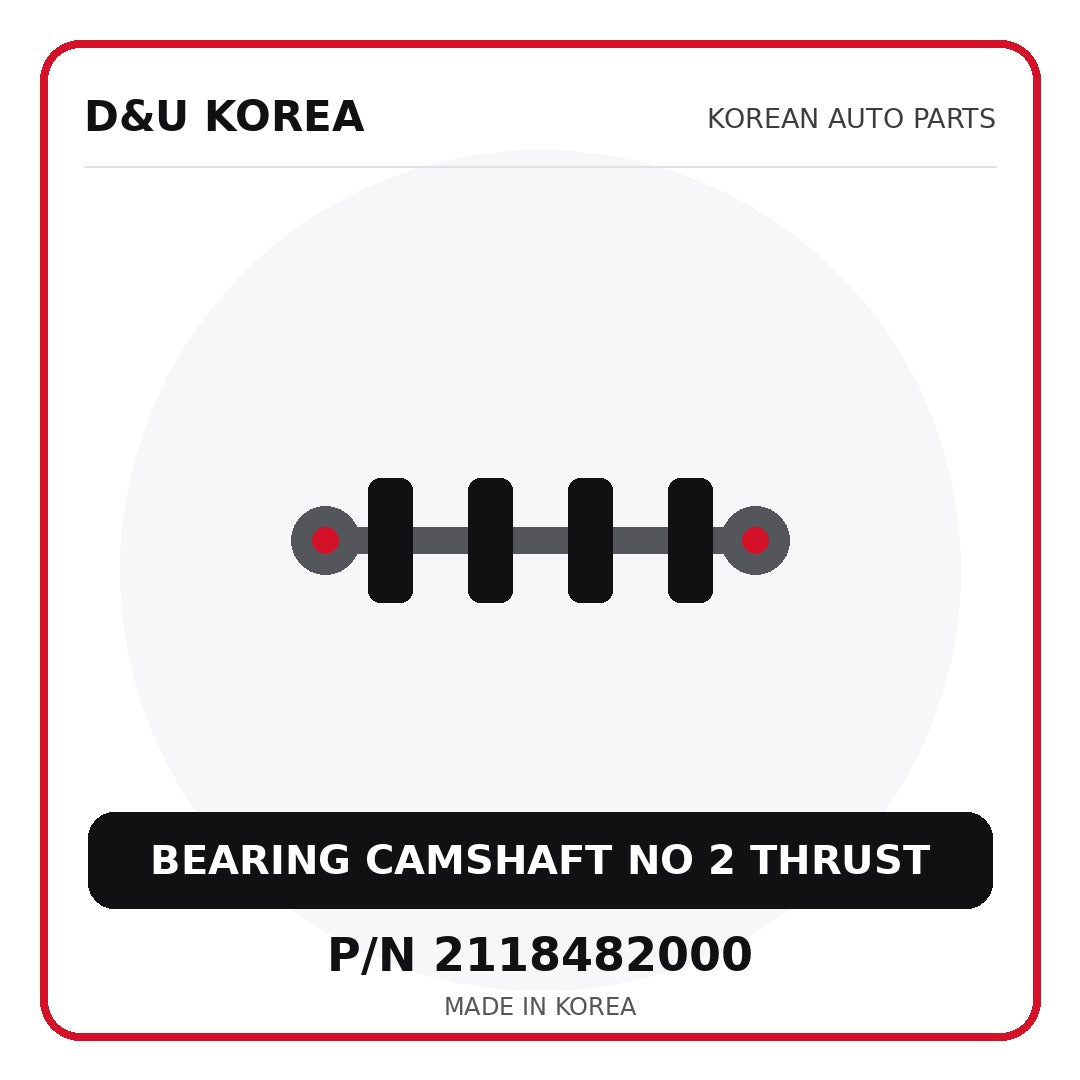Genuine Mobis BEARING CAMSHAFT NO 2 THRUST 2118482000 - Korean auto parts from D&U Korea