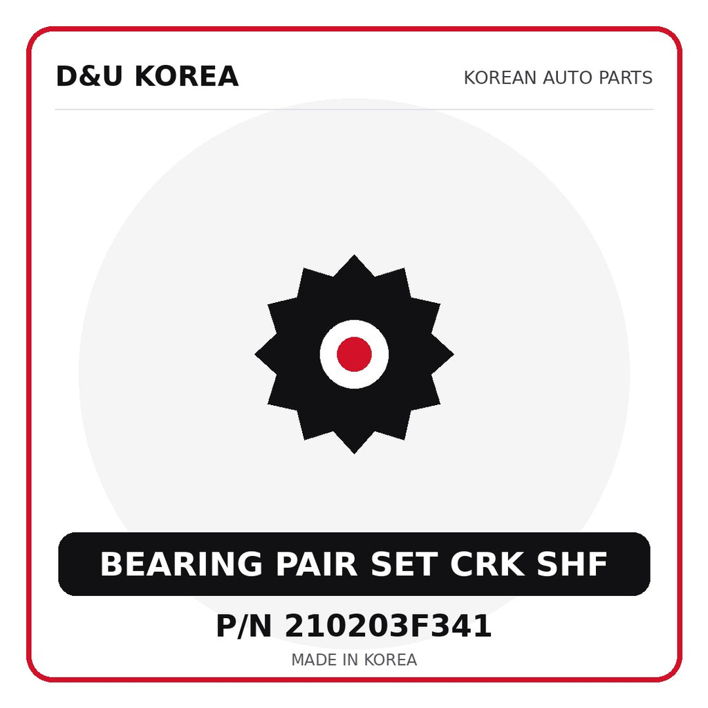 Genuine Mobis BEARING PAIR SET CRK SHF 210203F341 - Korean auto parts from D&U Korea