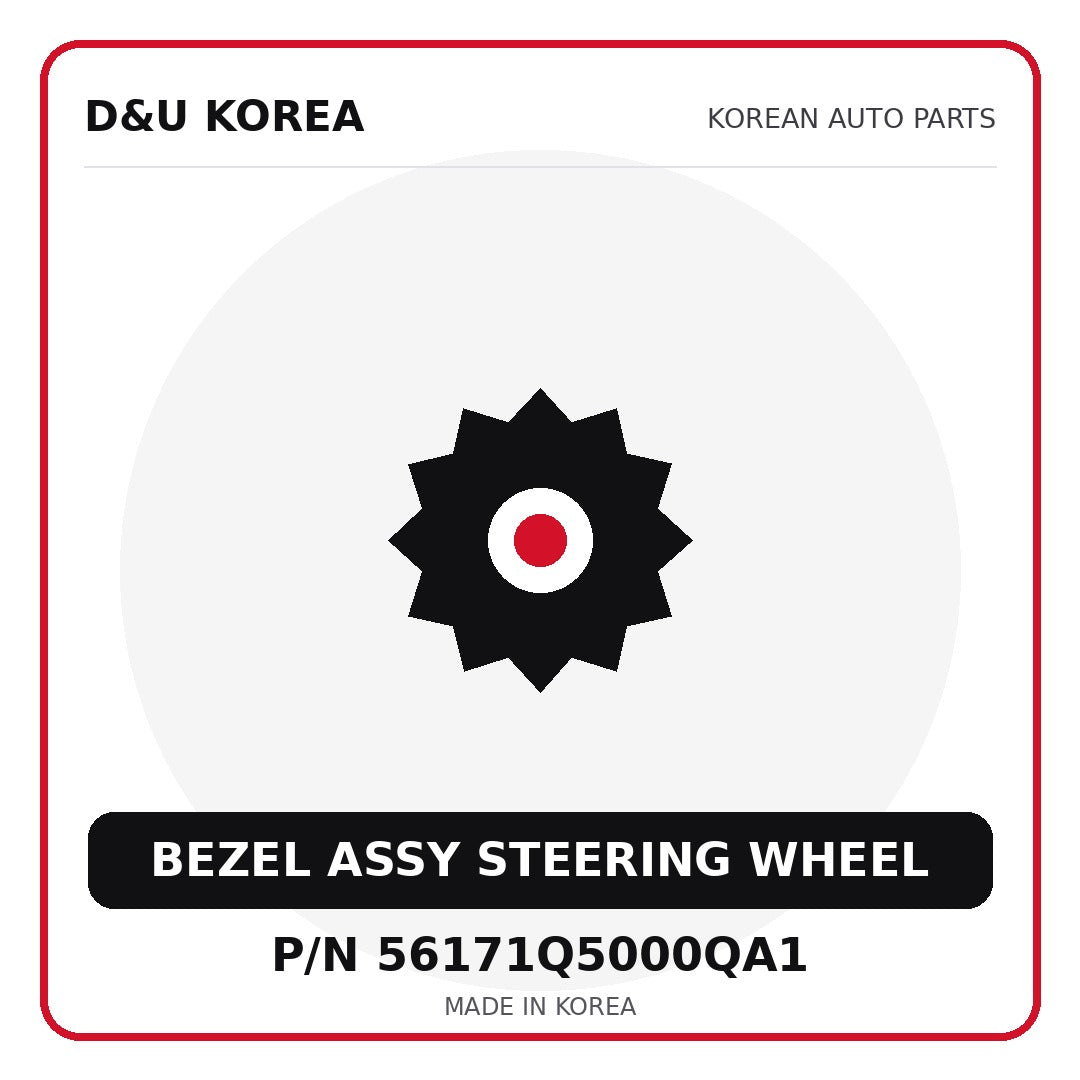 Genuine Mobis BEZEL ASSY STEERING WHEEL 56171Q5000QA1 for Korean vehicles | D&U Korea