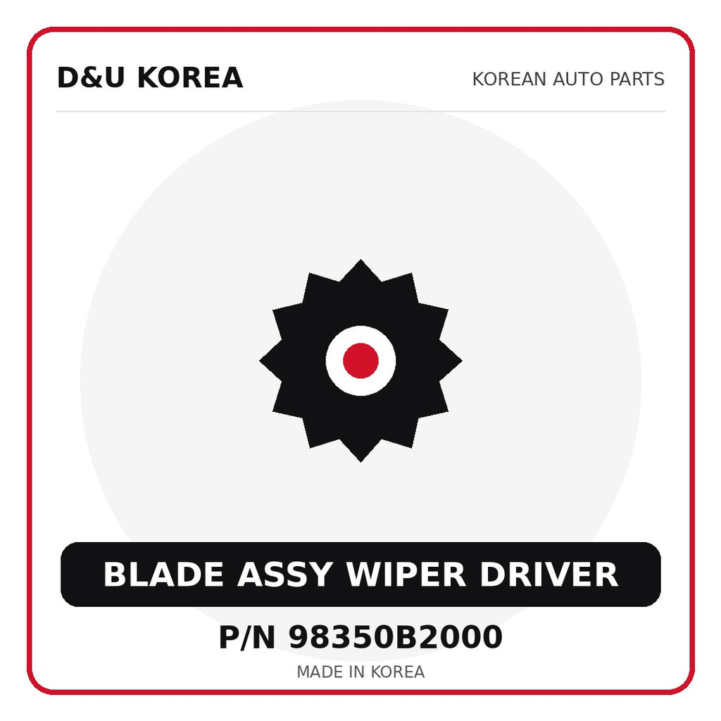Genuine Mobis BLADE ASSY WIPER DRIVER 98350B2000 for Korean vehicles | D&U Korea
