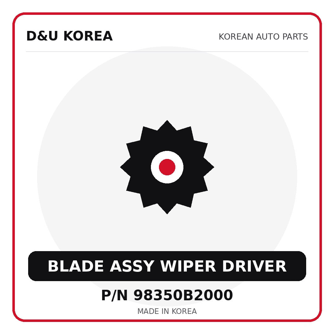 Genuine Mobis BLADE ASSY WIPER DRIVER 98350B2000 for Korean vehicles | D&U Korea