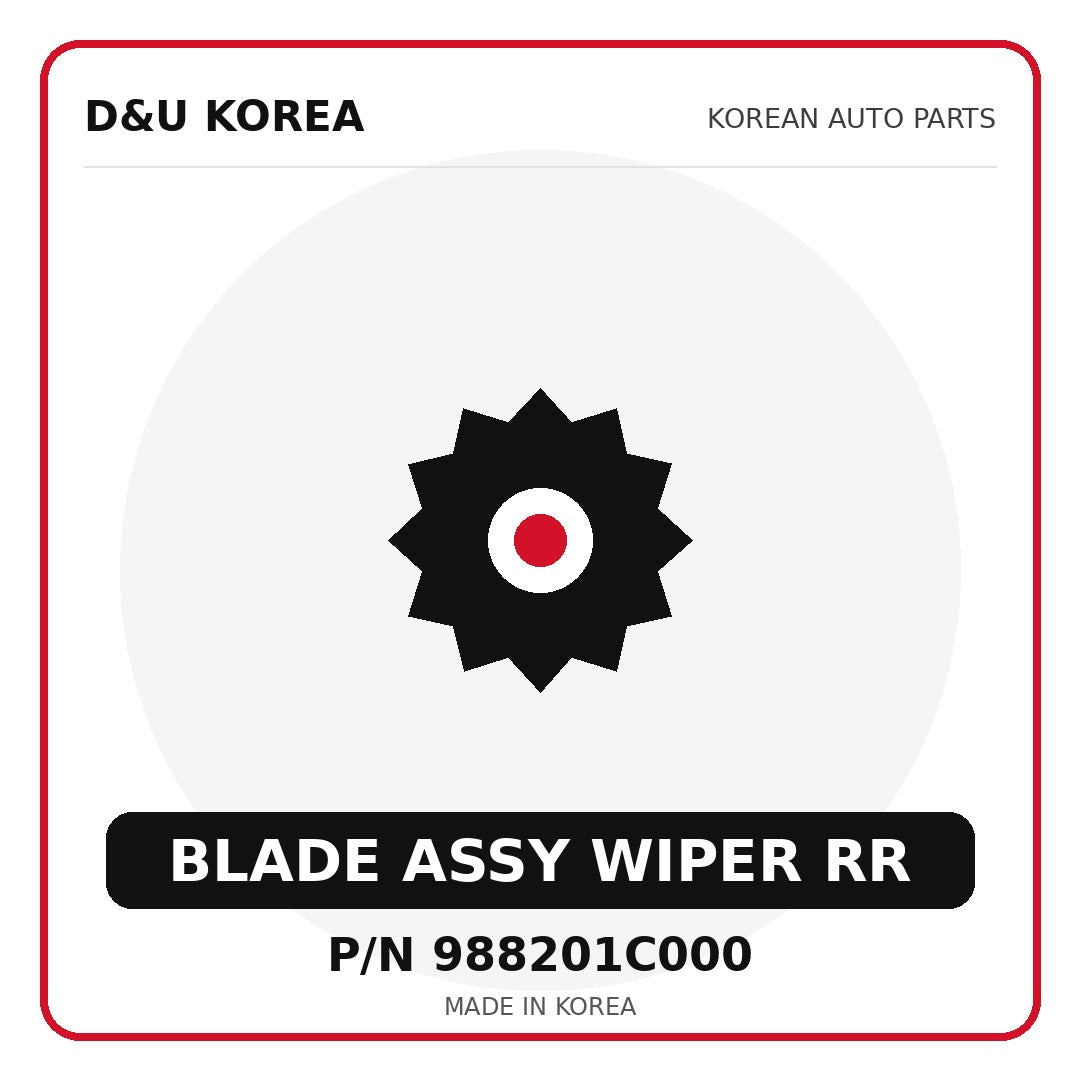 Genuine Mobis BLADE ASSY WIPER RR 988201C000 for Korean vehicles | D&U Korea
