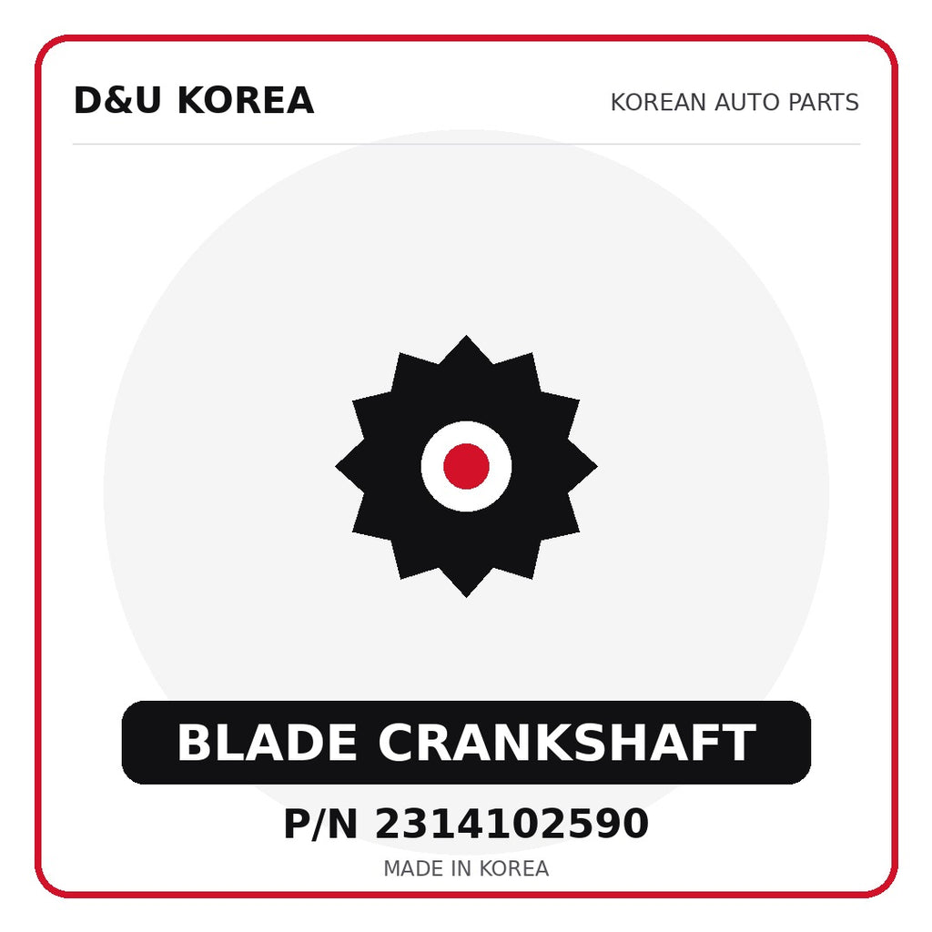 Genuine Mobis BLADE CRANKSHAFT 2314102590 - Korean auto parts from D&U Korea