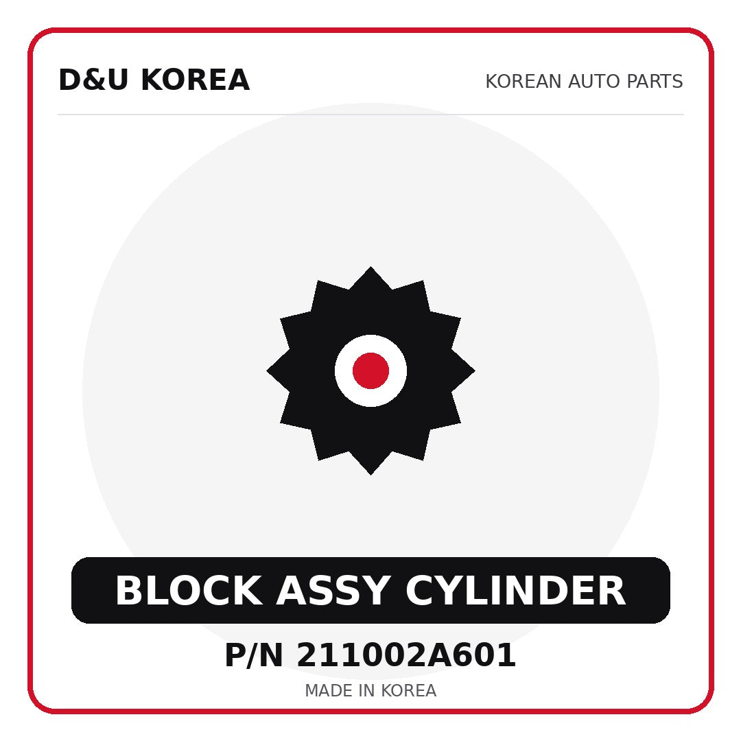 Genuine Mobis BLOCK ASSY CYLINDER 211002A601 - Korean auto parts from D&U Korea