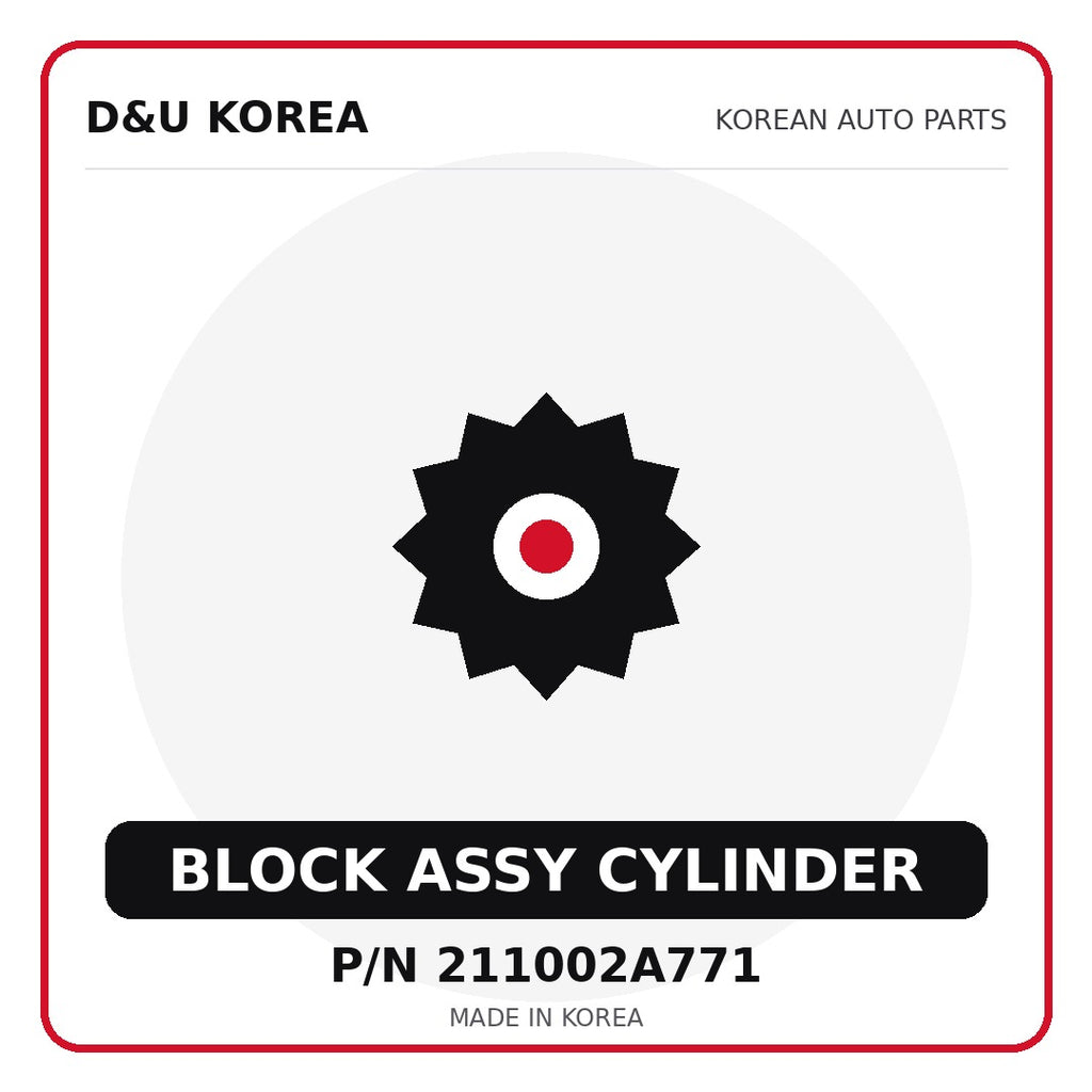 Genuine Mobis BLOCK ASSY CYLINDER 211002A771 - Korean auto parts from D&U Korea