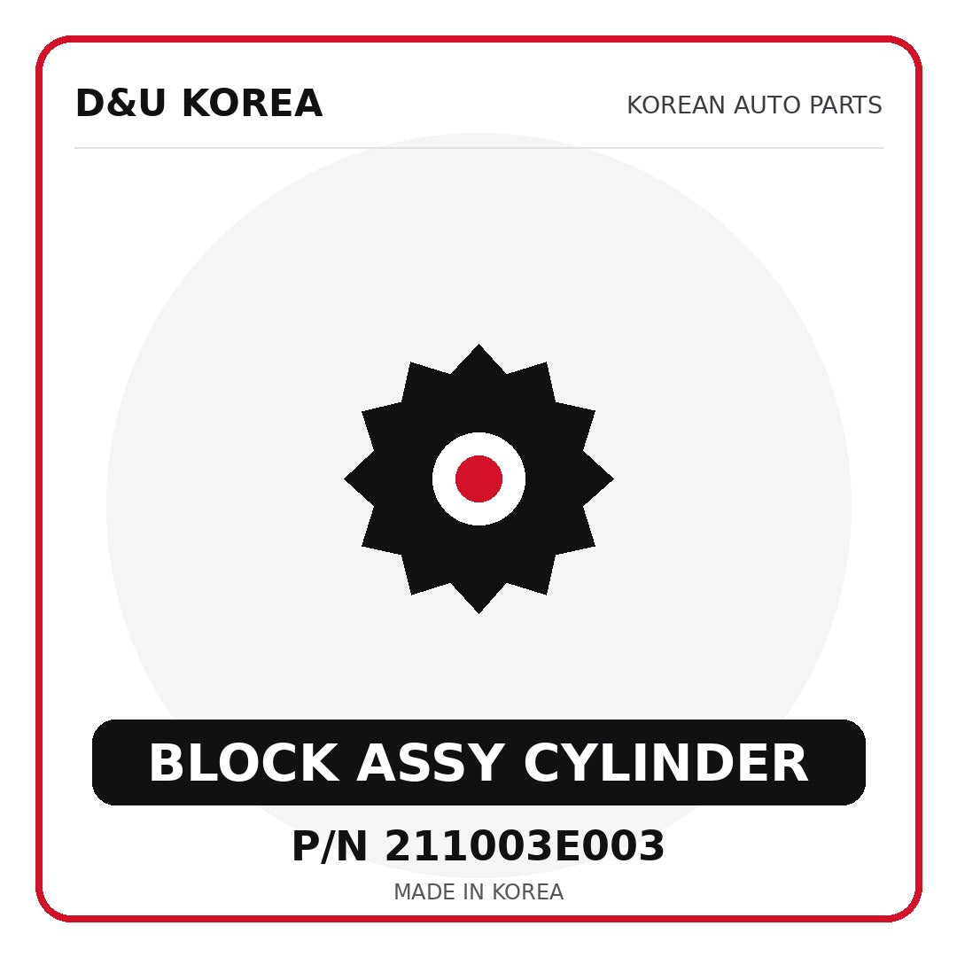 Genuine Mobis BLOCK ASSY CYLINDER 211003E003 - Korean auto parts from D&U Korea