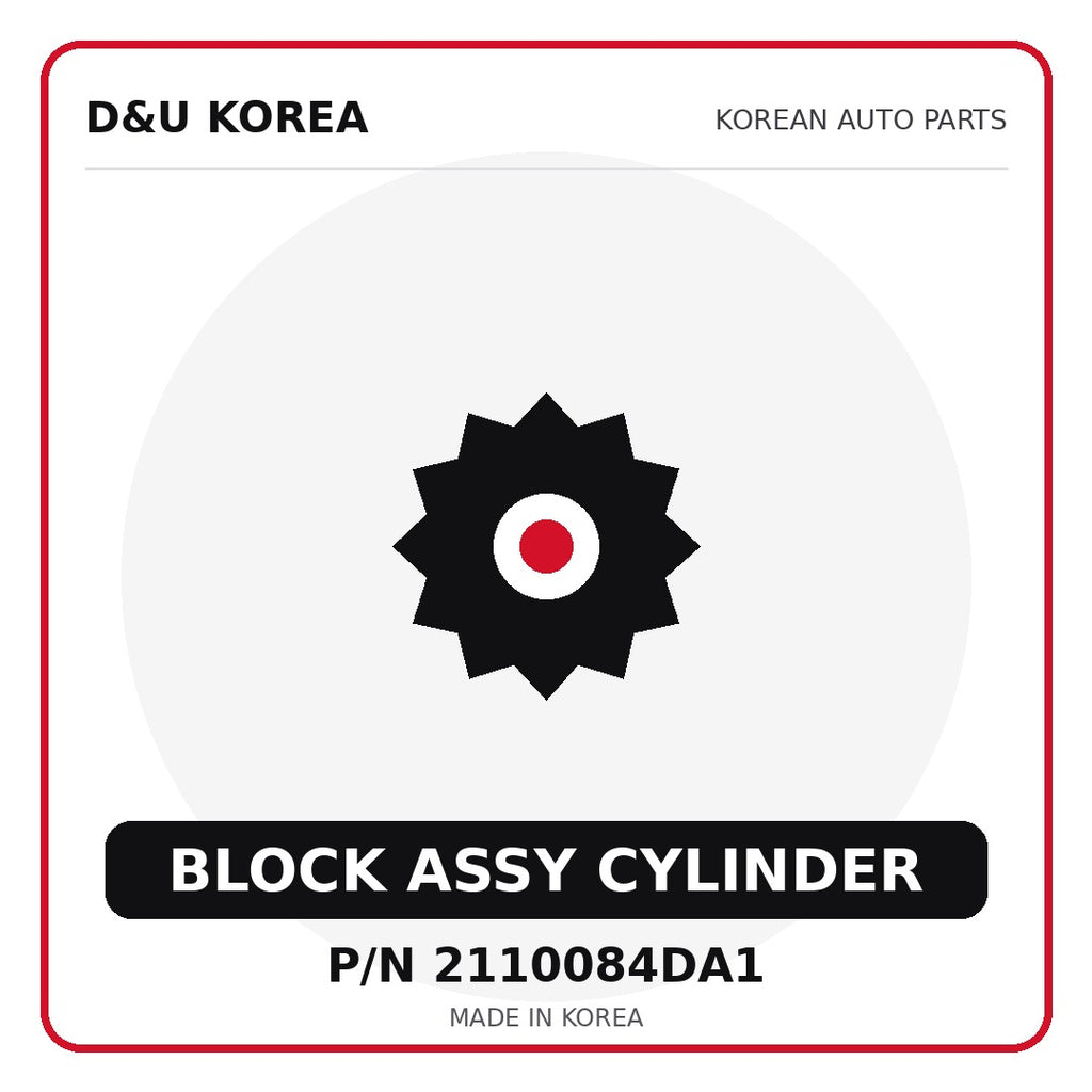 Genuine Mobis BLOCK ASSY CYLINDER 2110084DA1 - Korean auto parts from D&U Korea