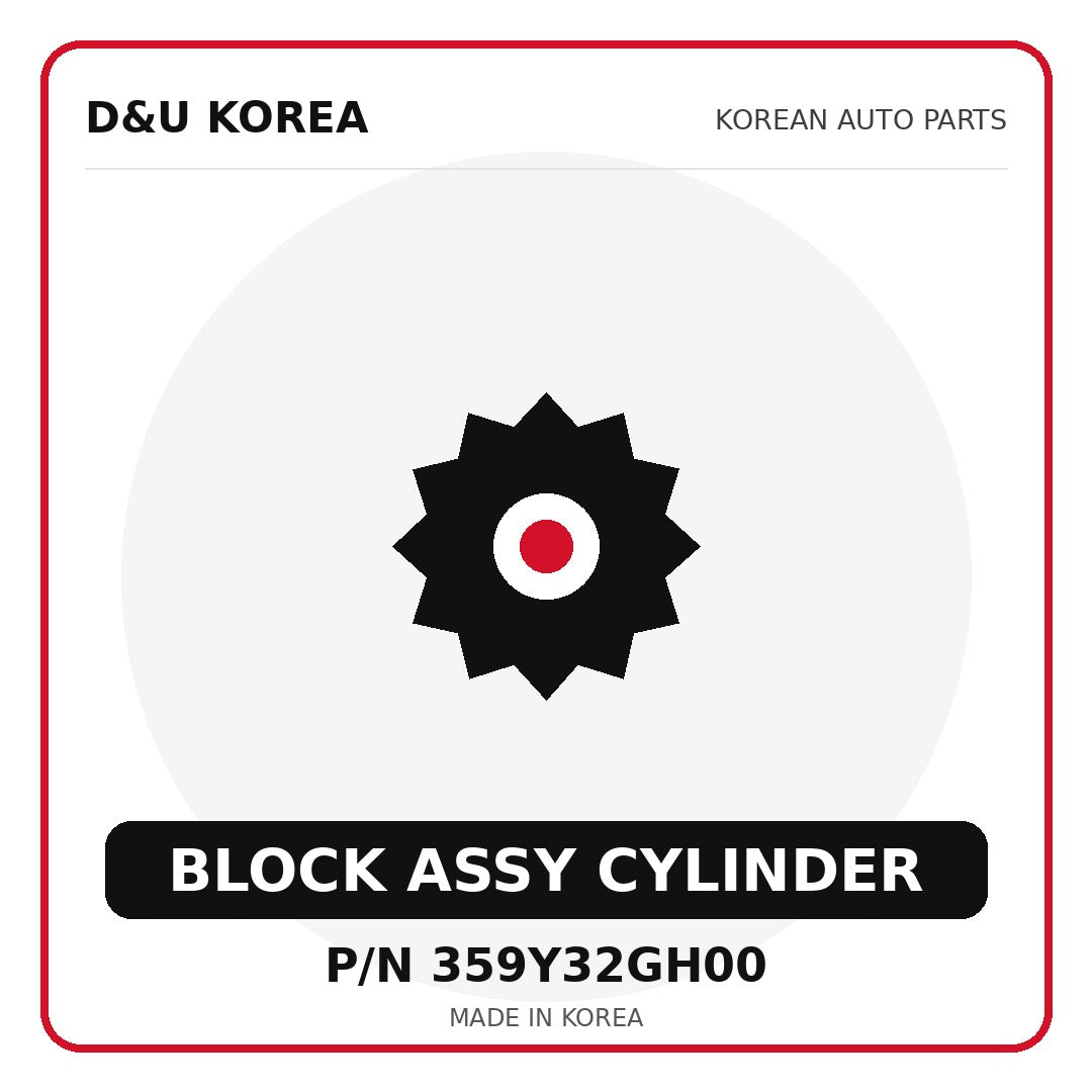 Genuine Mobis BLOCK ASSY CYLINDER 359Y32GH00 - Korean auto parts from D&U Korea