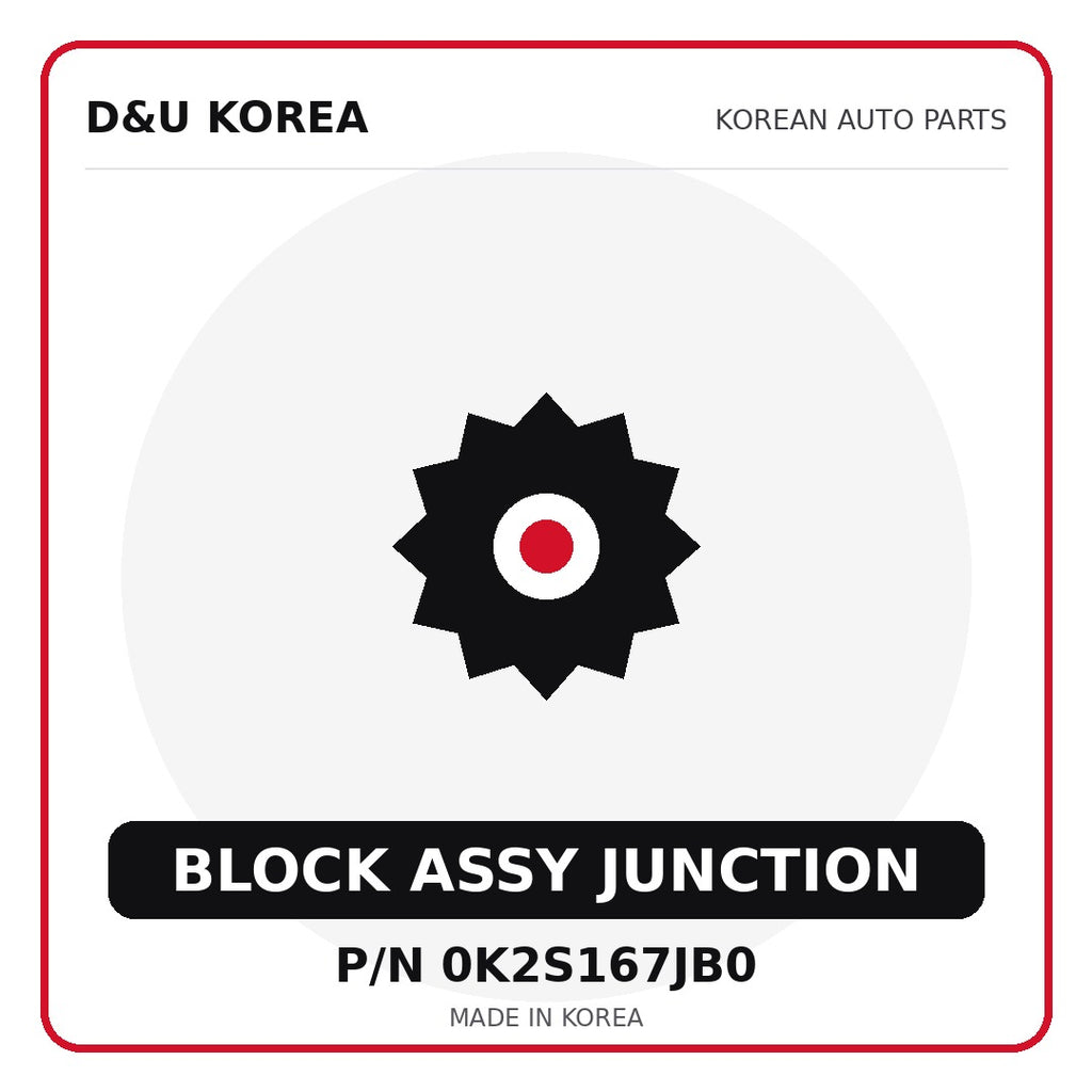Genuine Mobis BLOCK ASSY JUNCTION 0K2S167JB0 - Korean auto parts from D&U Korea