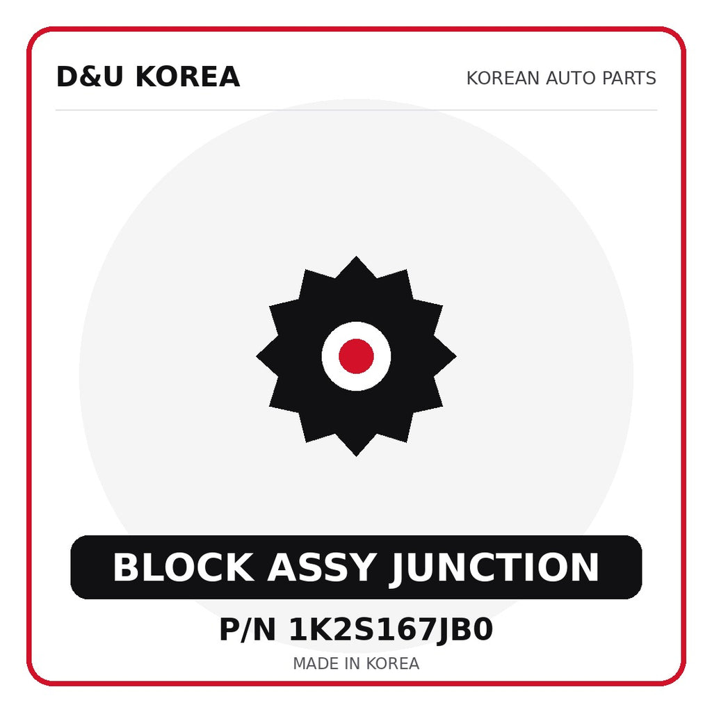 Genuine Mobis BLOCK ASSY JUNCTION 1K2S167JB0 - Korean auto parts from D&U Korea