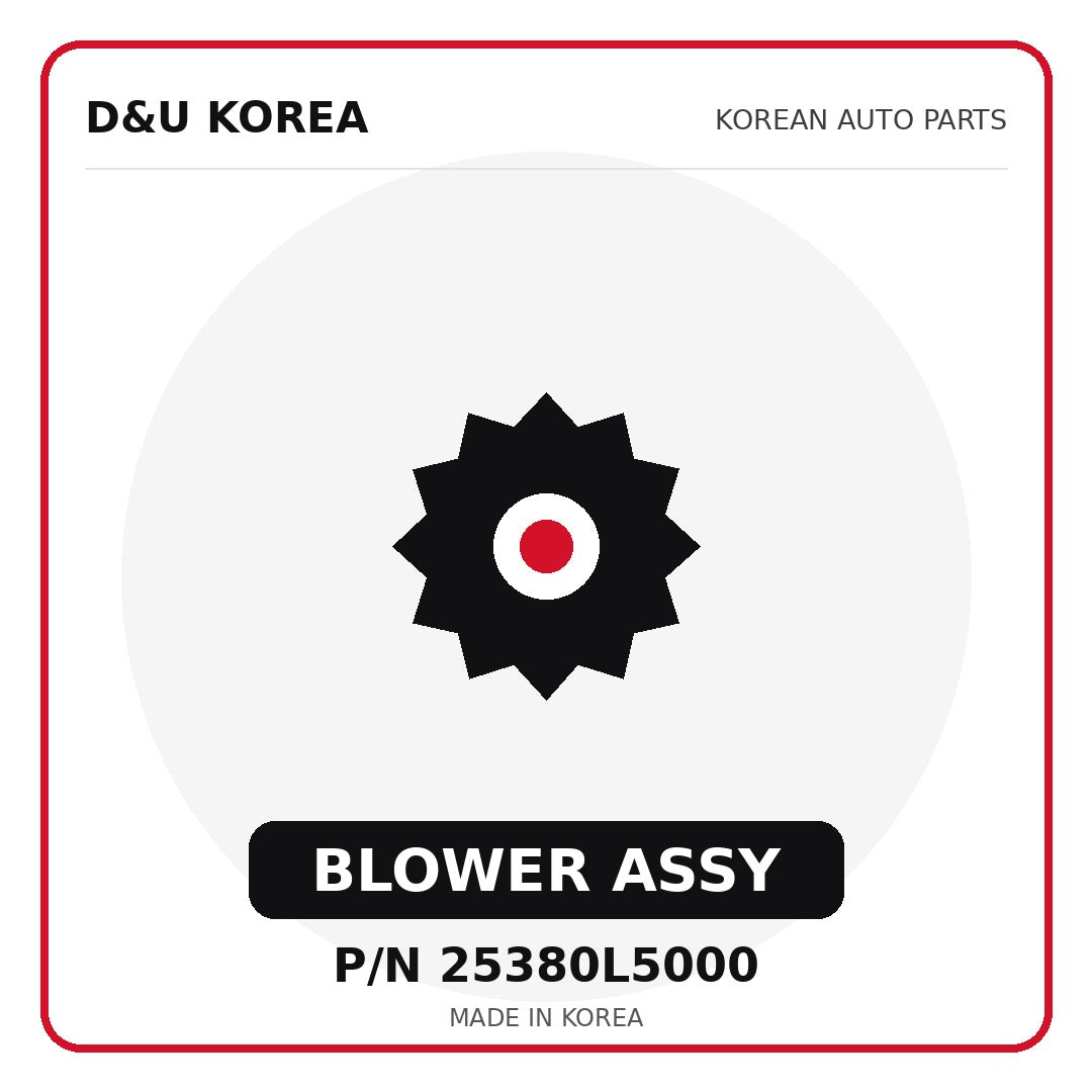 Genuine Mobis BLOWER ASSY 25380L5000 - Korean auto parts from D&U Korea