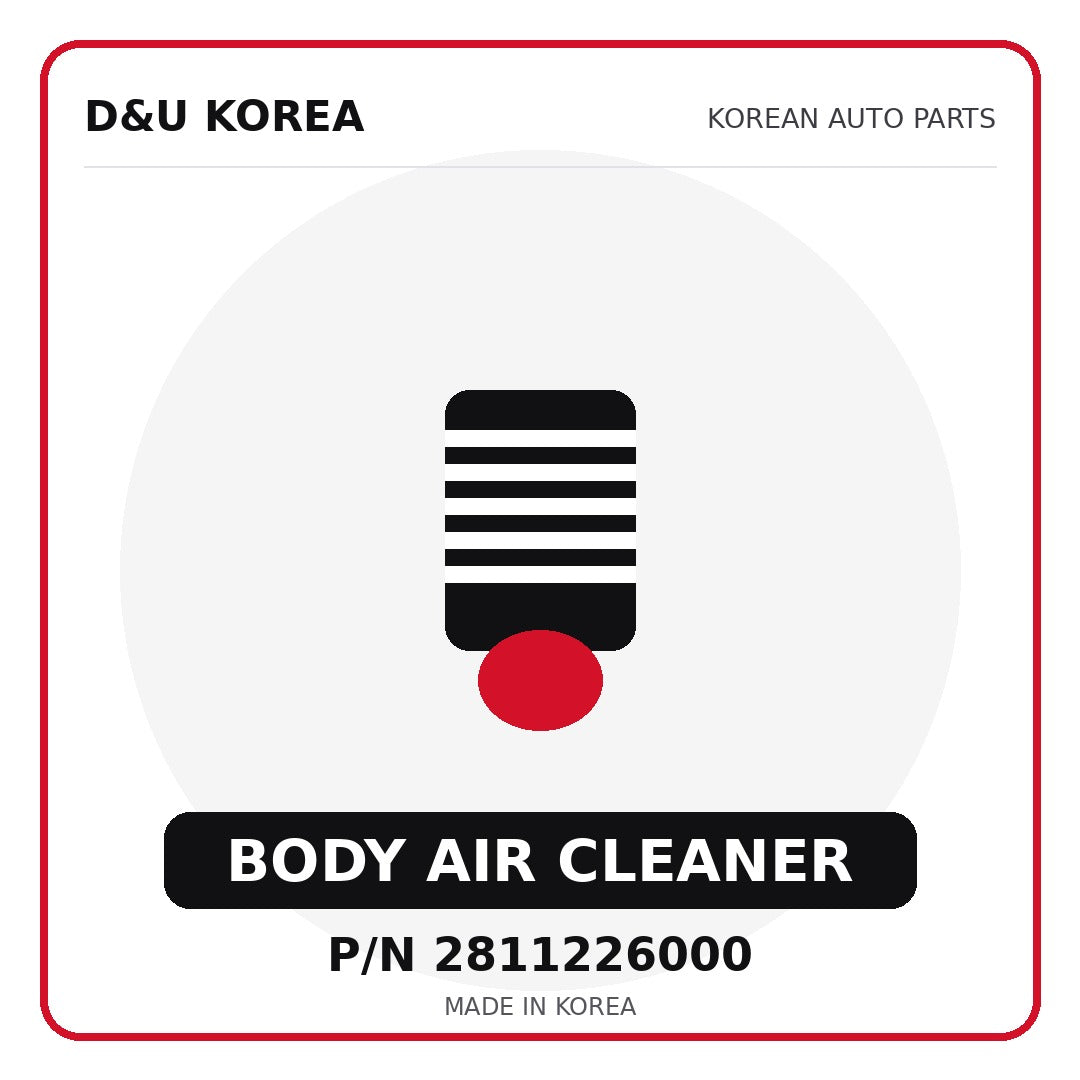 Genuine Mobis BODY AIR CLEANER 2811226000 - Korean auto parts from D&U Korea