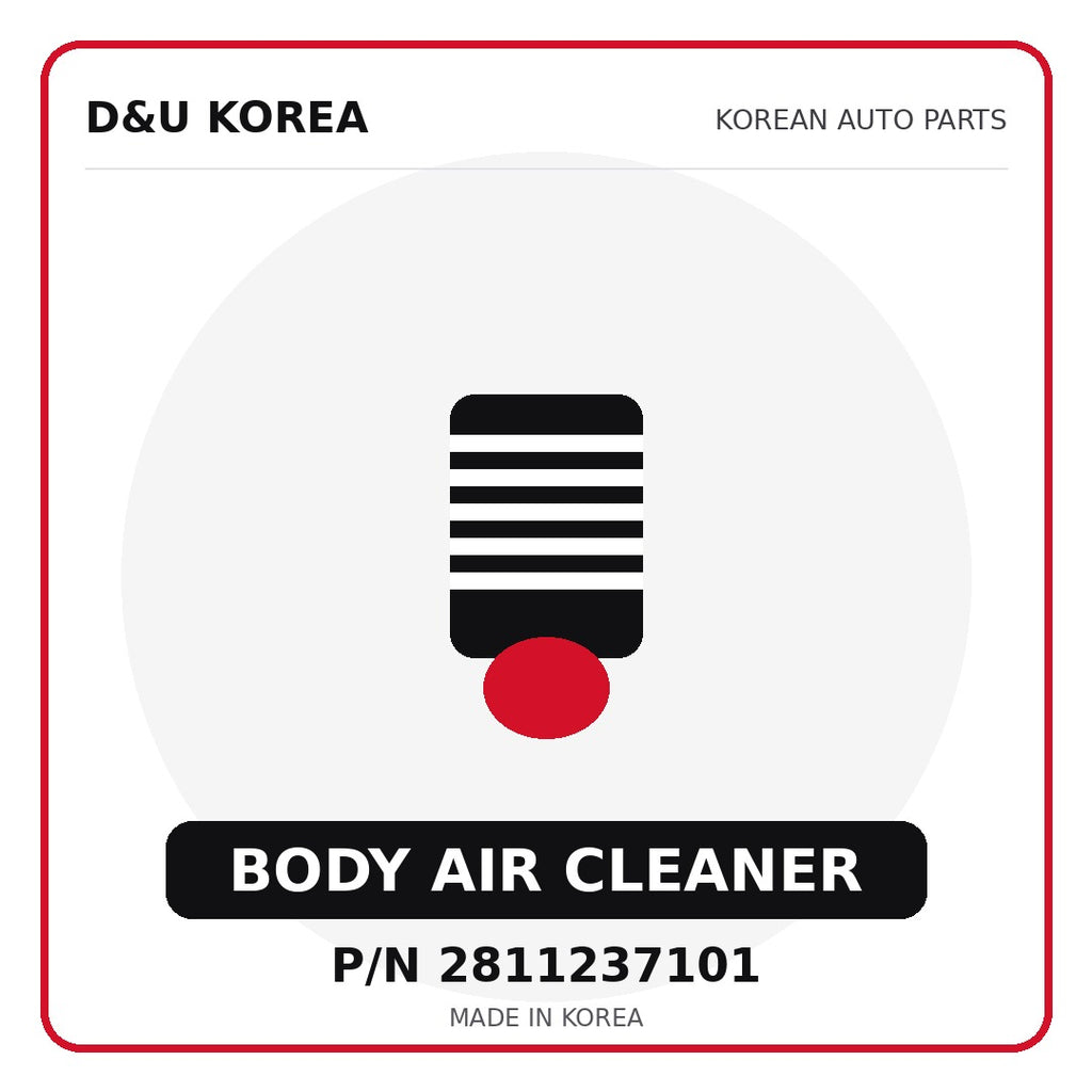 Genuine Mobis BODY AIR CLEANER 2811237101 - Korean auto parts from D&U Korea