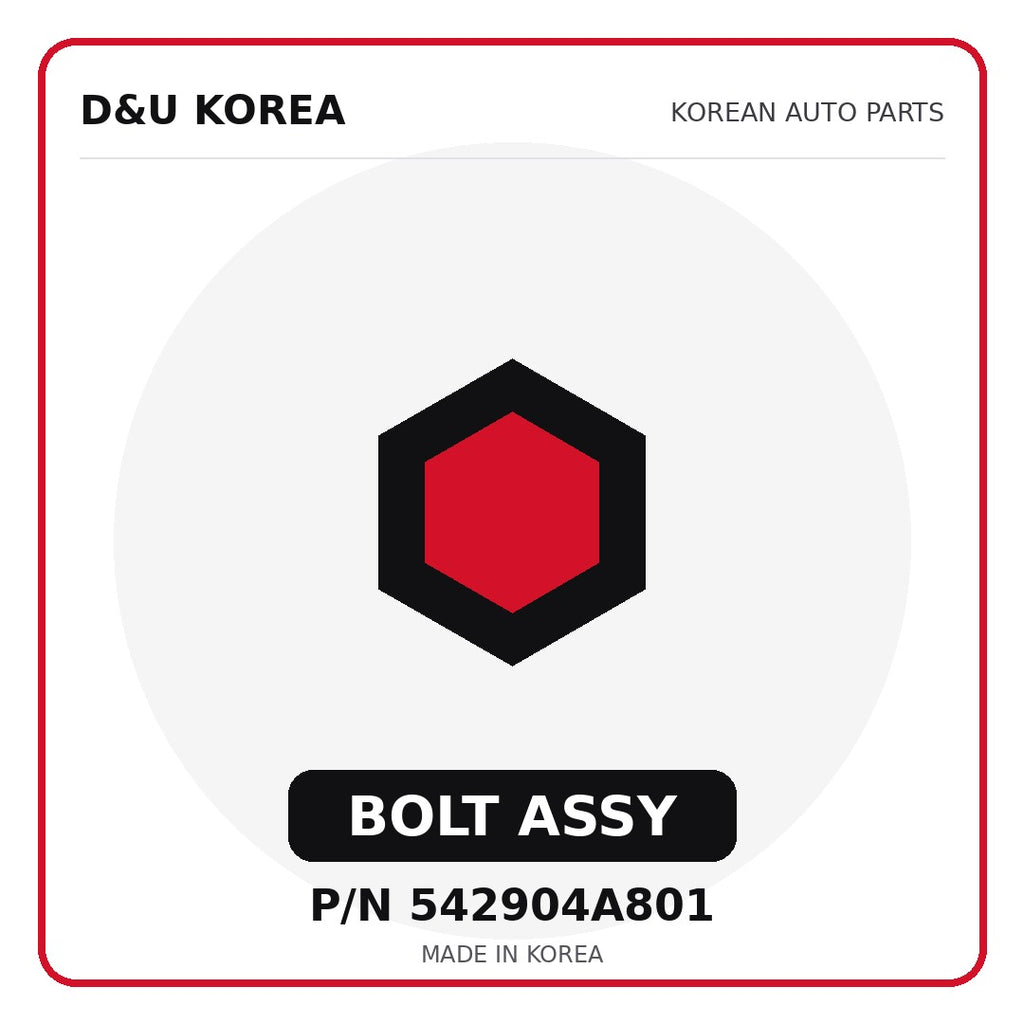 Genuine Mobis BOLT ASSY 542904A801 for Korean vehicles | D&U Korea
