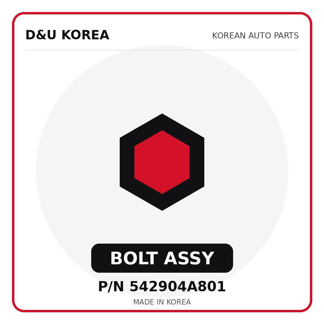 Genuine Mobis BOLT ASSY 542904A801 for Korean vehicles | D&U Korea